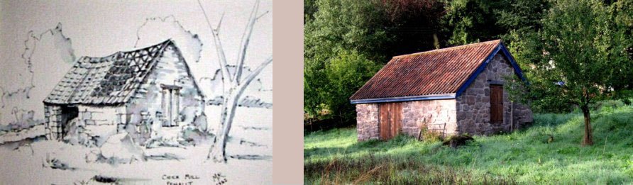 The cider mill before and after rebuilding